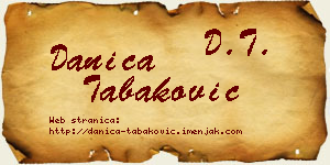 Danica Tabaković vizit kartica